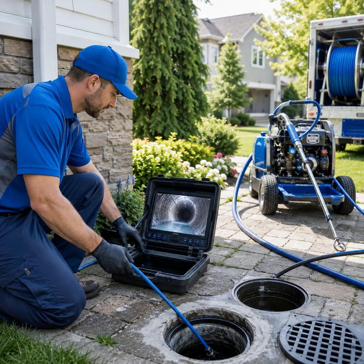 Outdoor drain cleaning professionals serving Simsbury, CT