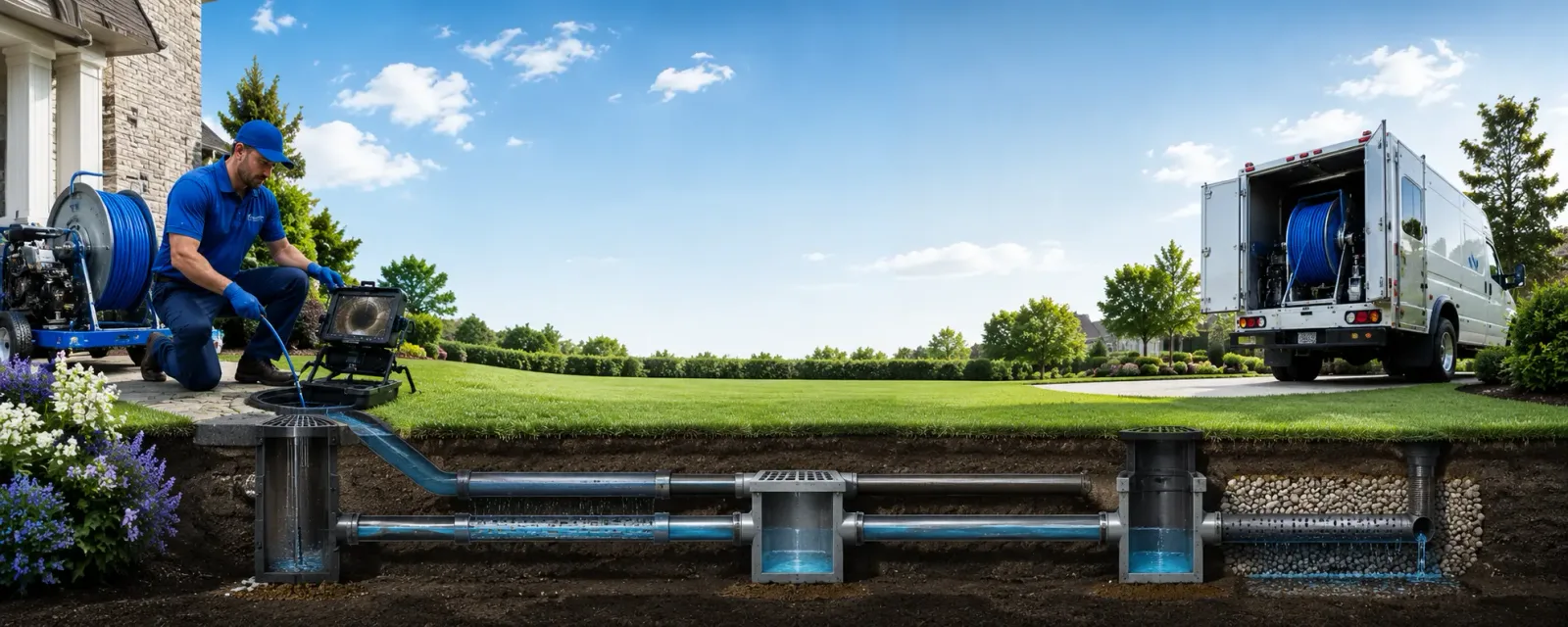 Outdoor drain cleaning information for Simsbury, CT